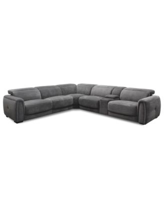Brownell 6-Pc. L-Shape Sectional with 3 Power Motion Chairs & 1 Console, Exclusively at Macy's image