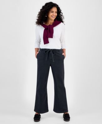 Style & Co - Women's Wide-Leg Pull-On Jeans