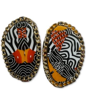 Swanky Designs - Zia Chain Studs Statement Earrings