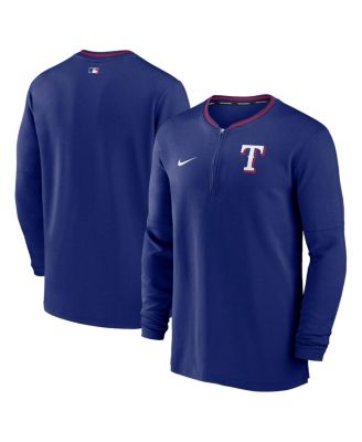 Nike - Men's Royal Texas Rangers Authentic Collection Performance Half-Zip Pullover Sweatshirt