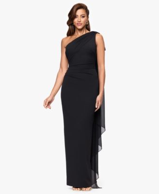 XSCAPE - Women's One Shoulder Sash Dress