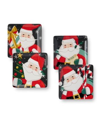 Christmas Whimsy Santa Dessert Plates, Set of 4 image
