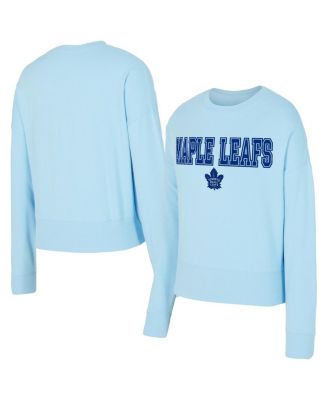 Concepts Sport - Women's Light Blue Toronto Maple Leaf's Tonal Pullover Tri-Blend Sweatshirt