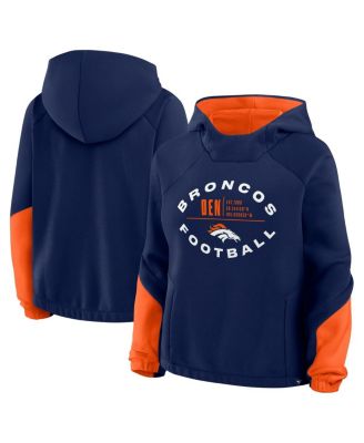 Fanatics - Women's Navy Denver Broncos Oversized&nbsp;Redzone Bubble Screen Pullover Hoodie