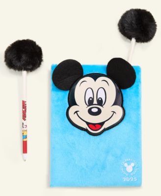 Disney | Macy's - Mickey Mouse Plush Notebook & Pom Pom Pen Set