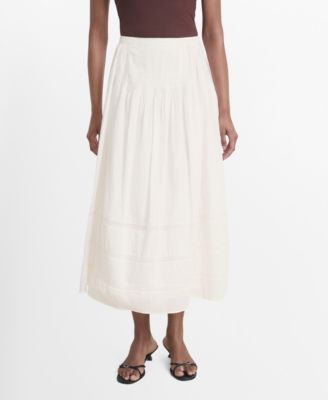 MANGO - Women's Lace Cotton Skirt