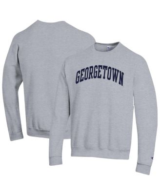 Champion - Men's Heather Gray Georgetown Hoyas Basic Arch Fleece Pullover Sweatshirt