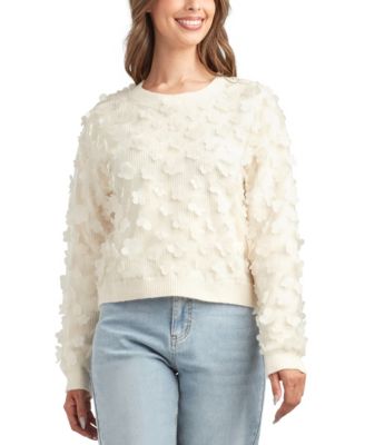 BCX - Juniors' Cropped Long Sleeve Sweater