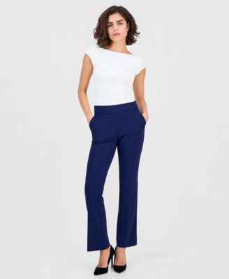 Anne Klein Essentials - Petite Cool Crepe Pull-On Ankle Pants