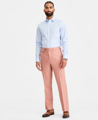 Tayion Collection - Men's Classic-Fit Rust Solid Suit Separates Pants