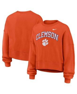 Nike - Women's Orange Clemson Tigers Oversized Phoenix Arch Pullover Sweatshirt