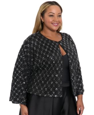 Muse - Plus Size Jewel Neck Jacket