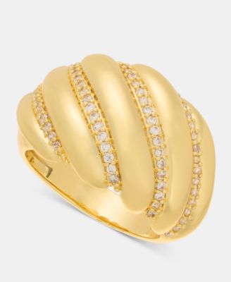 On 34th - Pav&eacute; Chunky Bubble Band Ring