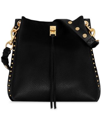 Rebecca Minkoff - Darren Small Leather Studded Turnlock Shoulder Bag