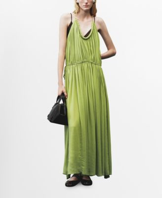 MANGO - Women's Oversized Pleated Dress