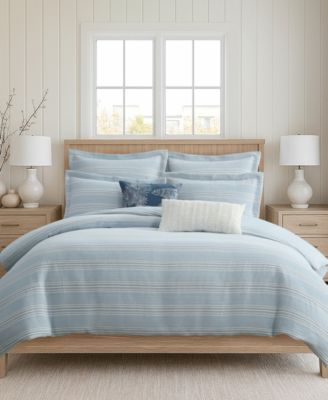 Home Clayton Stripes Textured 3-Pc. Comforter Set, Full/Queen image