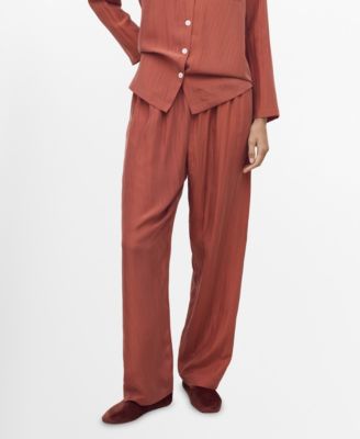 MANGO - Women's Long Silk Pants