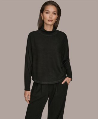 Women's Brushed Rib Dolman Funnel Neck Pullover image