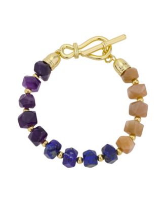 Unwritten - Multi Color Stone Toggle Bracelet