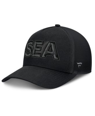 Fanatics - Men's Black Seattle Kraken Authentic Pro Road Team Code Trucker Adjustable Hat
