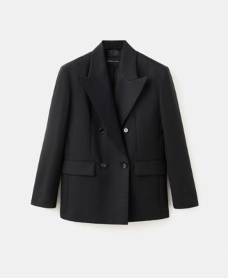 MANGO - Women's Lapel Detail Wool Blend Suit Blazer