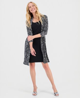 Connected - Women's Layered-Look Jacket Dress