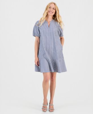 Robbie Bee - Women's Striped Shift Dress