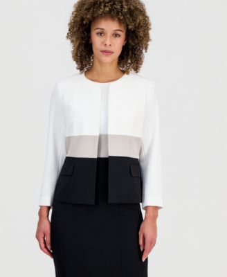 Kasper - Women's Colorblock Open-Front Blazer