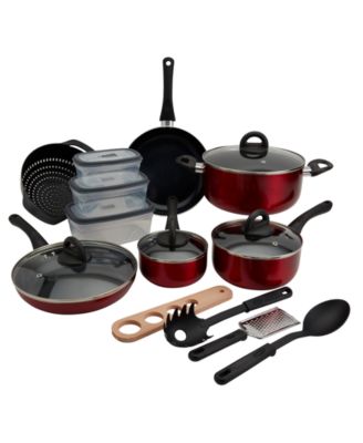 Basic Essentials - Nonstick Aluminum 20-Piece Cookware Set