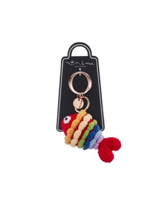 Nina - Crochet rainbow fish bag charm
