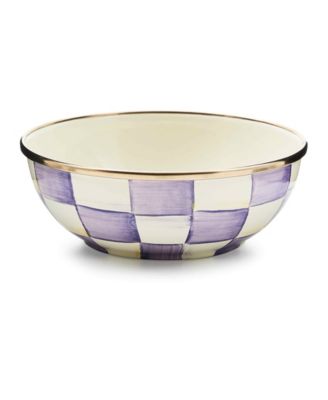 MacKenzie-Childs - Violet Check Handmade Everyday Bowl