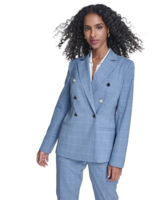 Calvin Klein - Women's Windowpane Double Breast Jacket