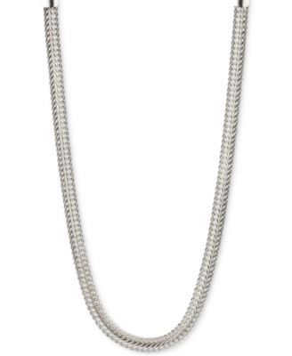 Anne Klein - Silver-Tone Flat Chain Necklace