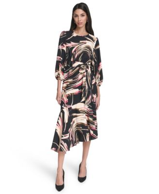 Halston - Women's Printed Midi Dress