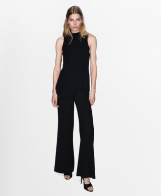 MANGO - Women's Fringed Jumpsuit