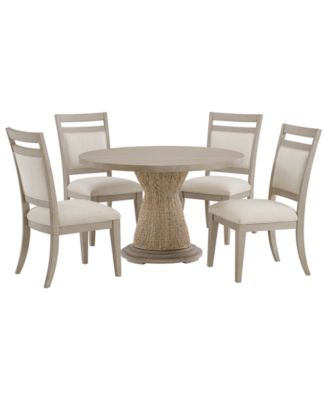 Furniture Sirena 5-Pc. Dining Set (Round Dining Table & 4 Wood Chairs) image