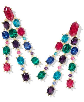 Kendra Scott - Imitation Pearl Multi-Stone Statement Earrings (also in Gold White Mix)