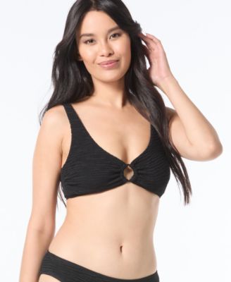Vince Camuto - Women's Textured O-Ring Bikini Top