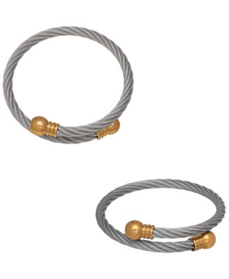 Macy's - 2-Pc. Bypass Orb Bangles Set