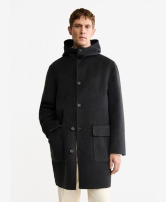 MANGO - Men's Handmade Wool Hood Coat