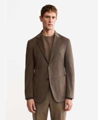 MANGO - Men's Structured Slim Fit Cotton Blazer