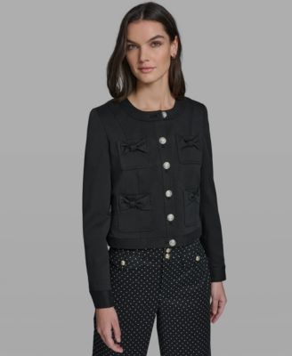 KARL LAGERFELD PARIS - Petite Bow Pocket Jacket