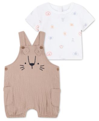 Baby Boys' Crewneck T-Shirt and Shortall, 2-Piece Set image