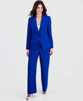 Tahari ASL - Petite Peak Lapel One Button Blazer