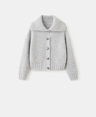 MANGO - Women's Shawl Collar Cardigan