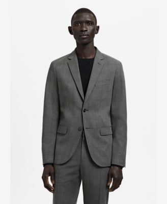 MANGO - Men's Stretch Fabric Super Slim-Fit Suit Jacket