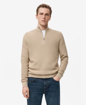 MANGO - Men's Cotton Structured Sweater
