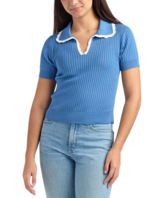 BCX - Women's Short-Sleeve Polo Sweater