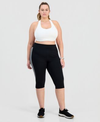 ID Ideology - Plus Size Studio Side-Stripe Cropped Leggings
