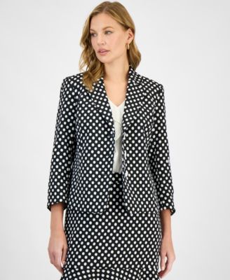 Kasper - Women's Polka Dot Jacquard Blazer